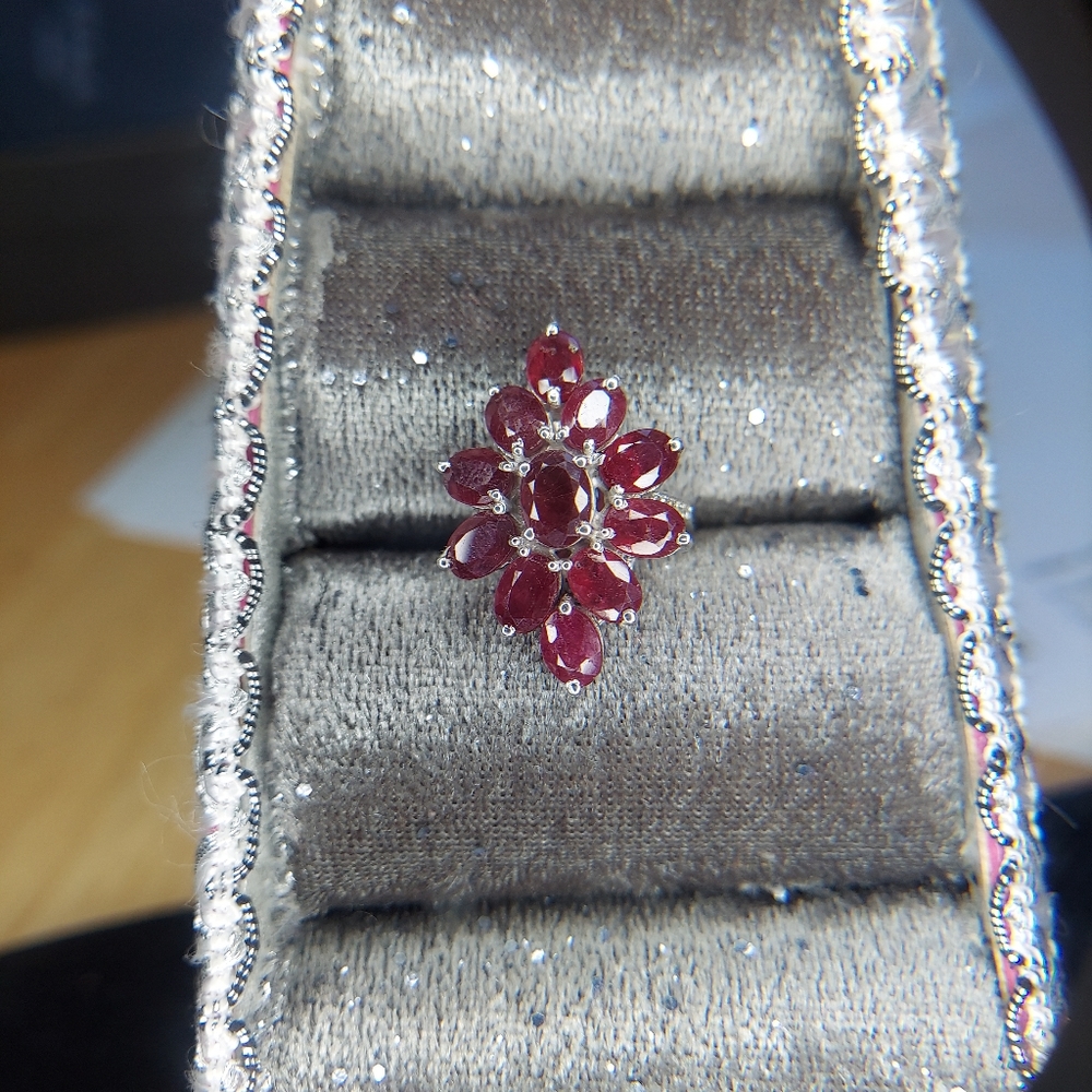 Ruby Cocktail Ring - image 1